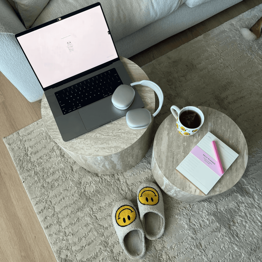 Shopify brand owner on laptop